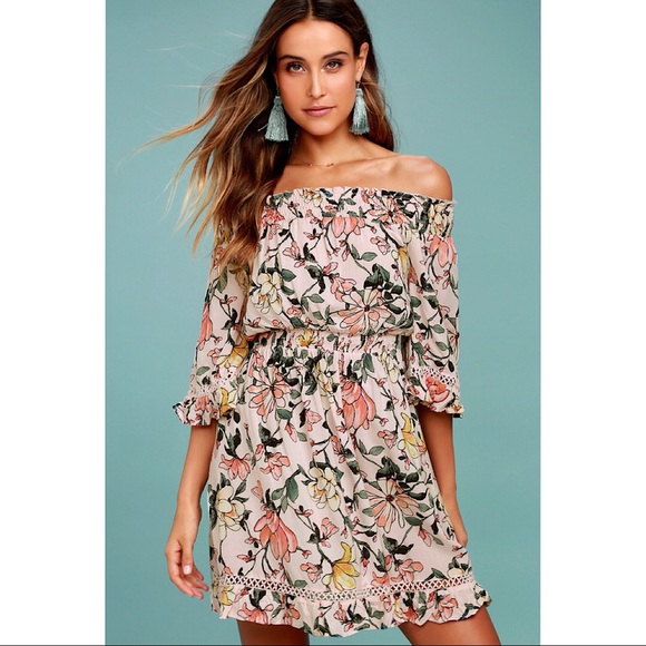 Lulus Dresses & Skirts - Lulu’s Hello, Darling Blush Pink Floral Dress